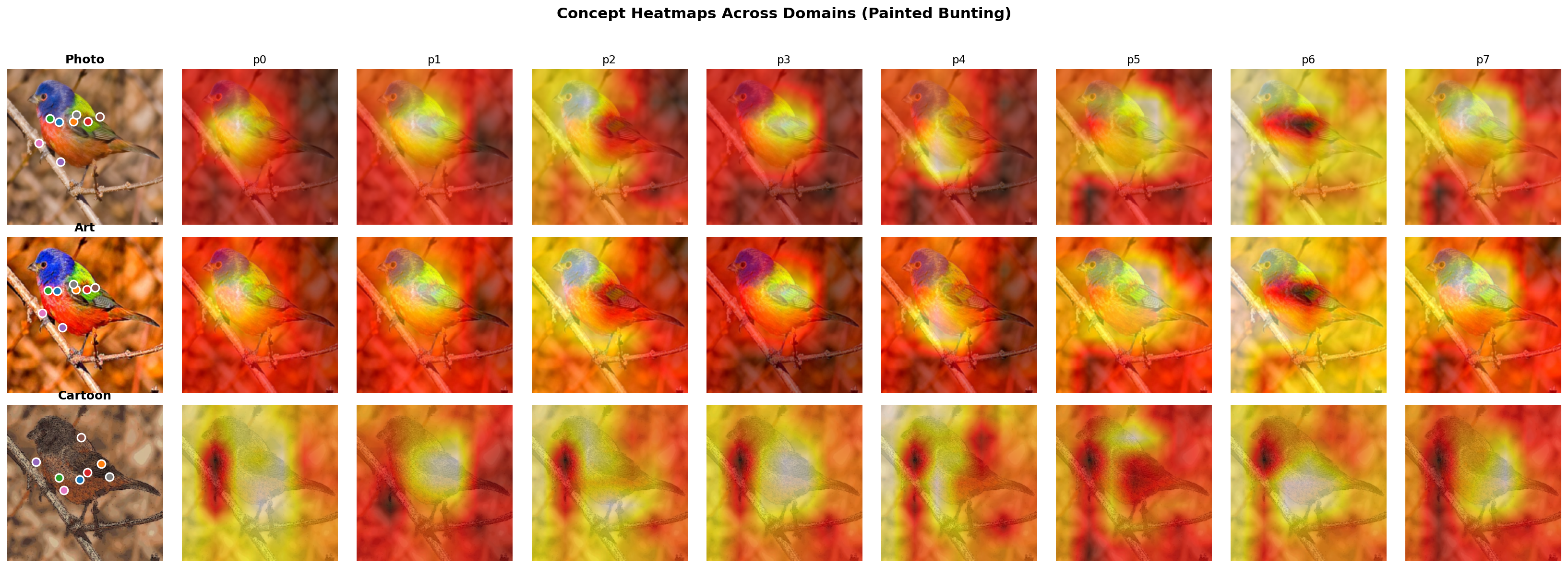 Cross-domain heatmaps